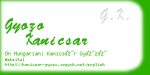 gyozo kanicsar business card